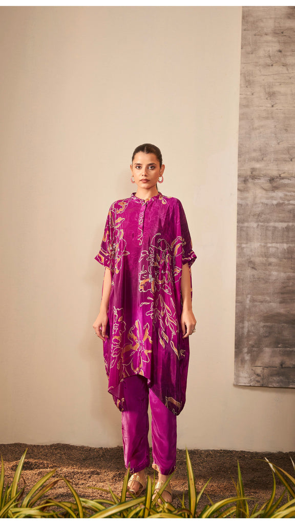 Royal Pink Kaftan Co Ord Set