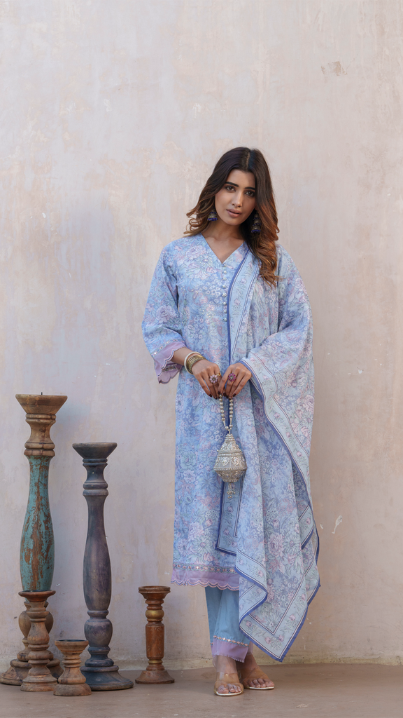 Lavender Dreams 2pc Set (Without Dupatta)