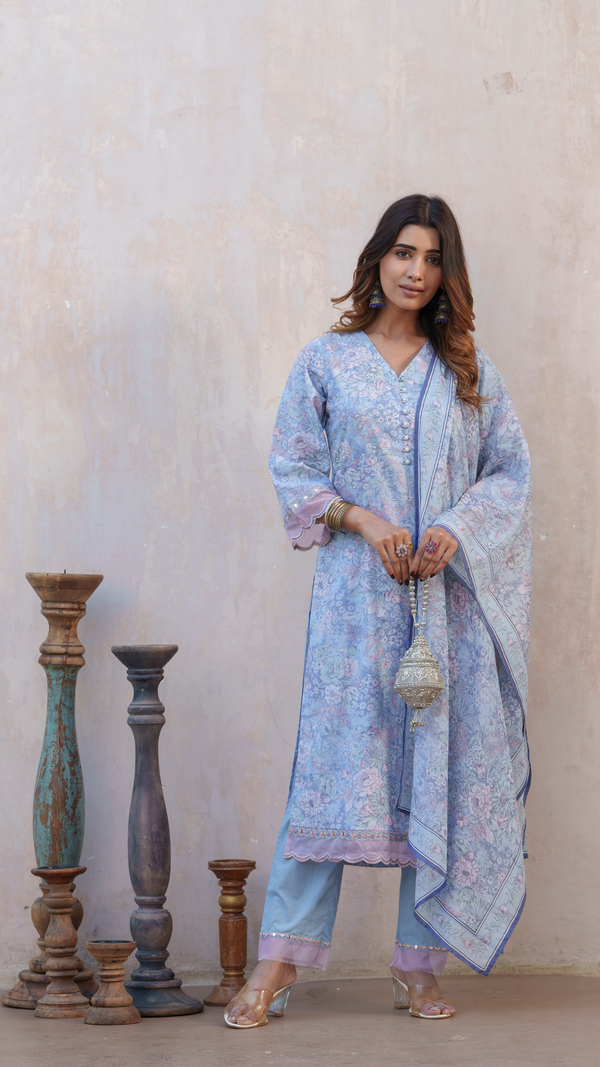 Lavender Dreams 2pc Set (Without Dupatta)