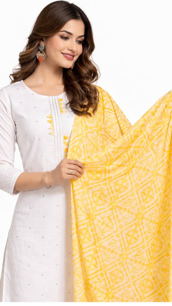 Ajmeri Yellow 3pc Set