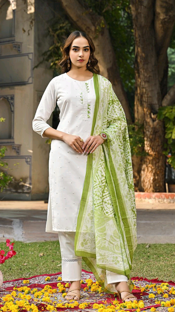 Ajmeri Green 3pc Set