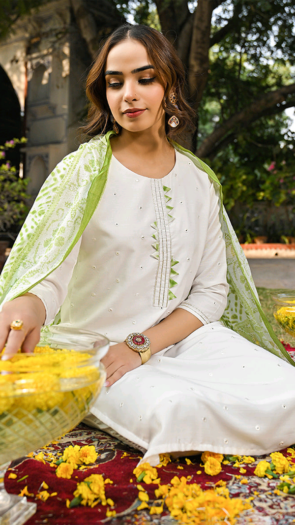 Ajmeri Green 3pc Set