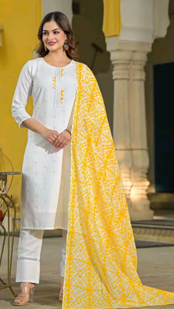 Ajmeri Yellow 3pc Set