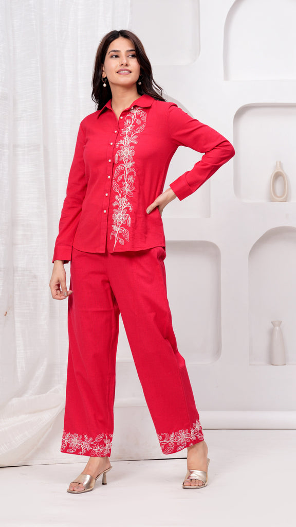 Red Co Ord Set