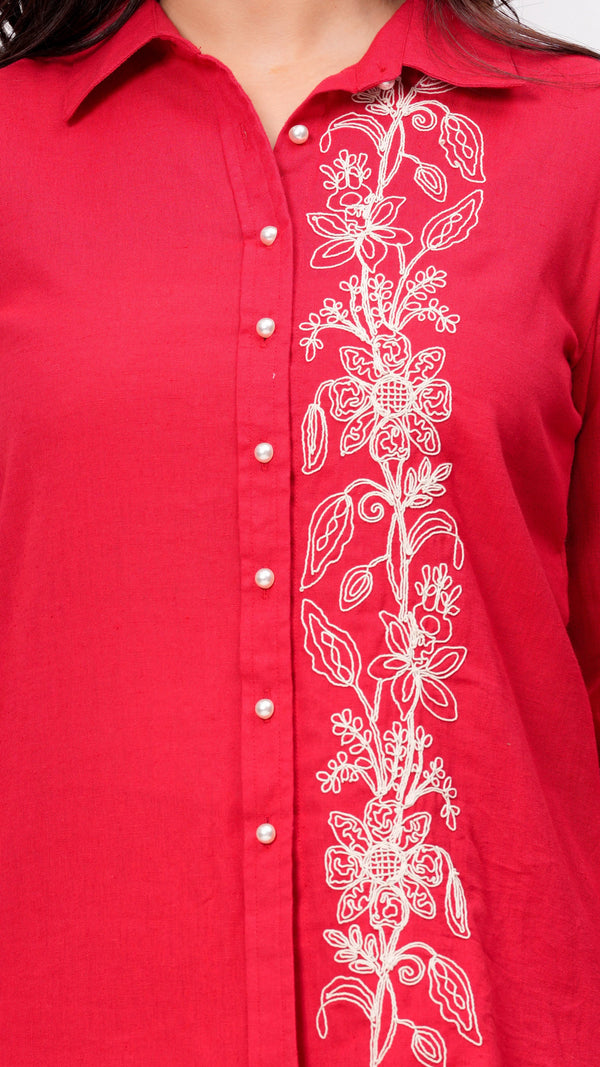 Red Co Ord Set