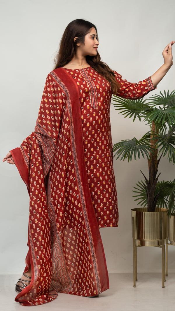Mulberry 2pc Set (Without Dupatta)