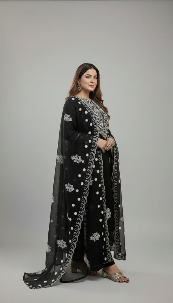 Black Pakistani 3pc Set