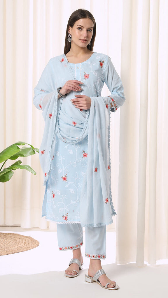 Sunrise Cross-Stitch 2pc Set (Without Dupatta)