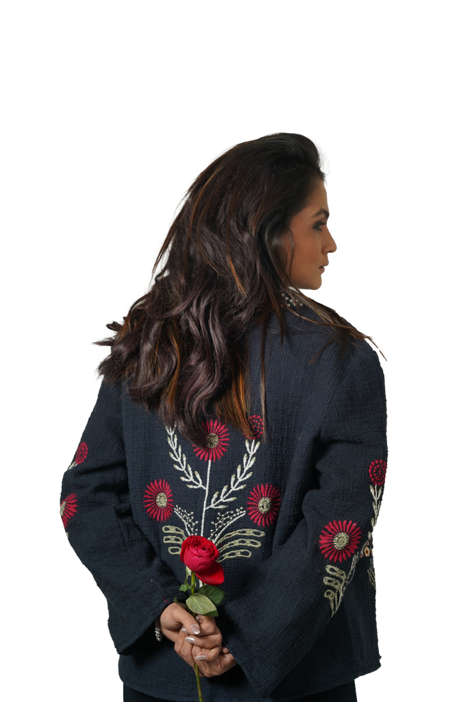 Blue Floral Summer Jacket