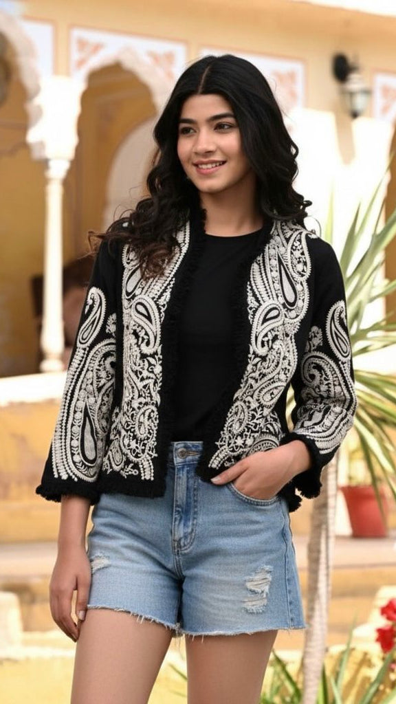 WOMEN PAISELY EMBROIDERED SHEATH