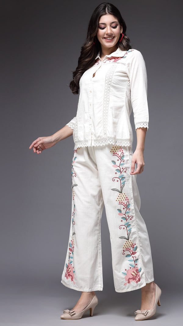 Pearl Cross-Stich Co Ord Set