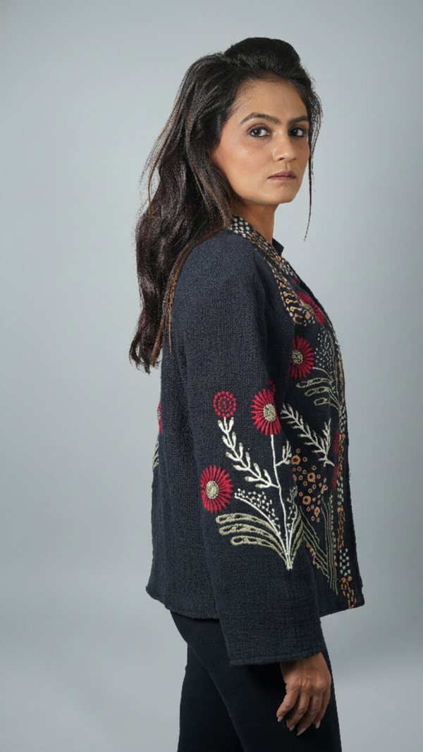 Blue Floral Summer Jacket