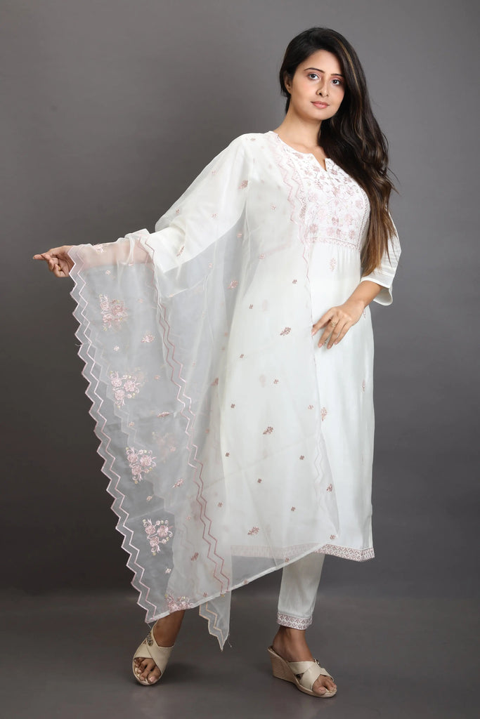 ♥️ PRESENTING NEW HEAVY KHADI SILK PLAZZO SET WITH DUPPTA♥️ | Designer  dresses indian, Trendy dress outfits, Attractive dresses